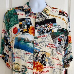 FAST JAMS by JAMS WORLD Hawaiian Aloha Short Sleeve Shirt 6 Days in Baja XXL NWT